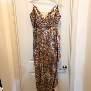 Marina Sequin Leopard Print Gown